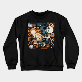 Circles ! overlapping earth colors in abstract form of polka dots design Crewneck Sweatshirt